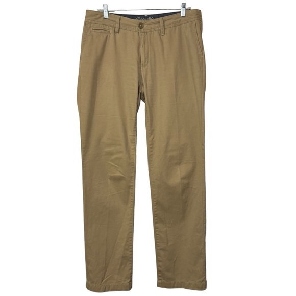 Eddie Bauer Legend Wash Truly Straight Fit Straight Leg khaki chino pants 12 - Picture 1 of 10
